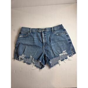 AERIE Denim Stretch Cutoff Shorts XL